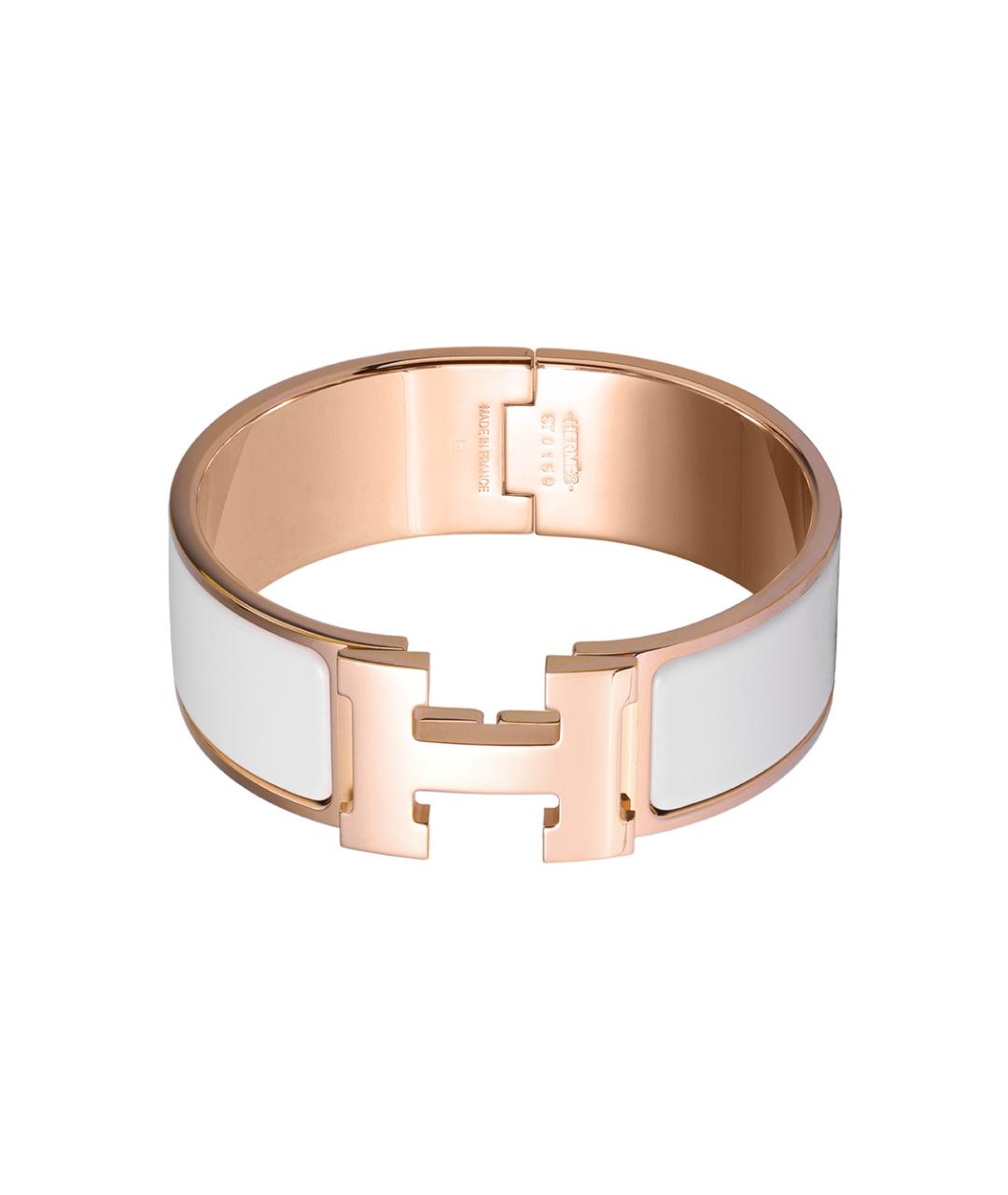 HERMES Белый металлический браслет, фото 1