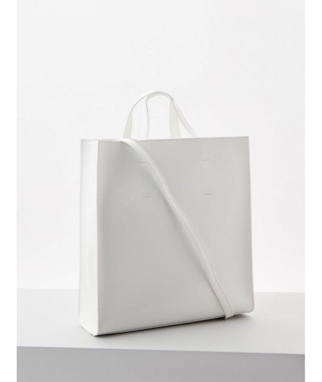 MSGM Белая сумка с короткими ручками из искусственной кожи, фото 3