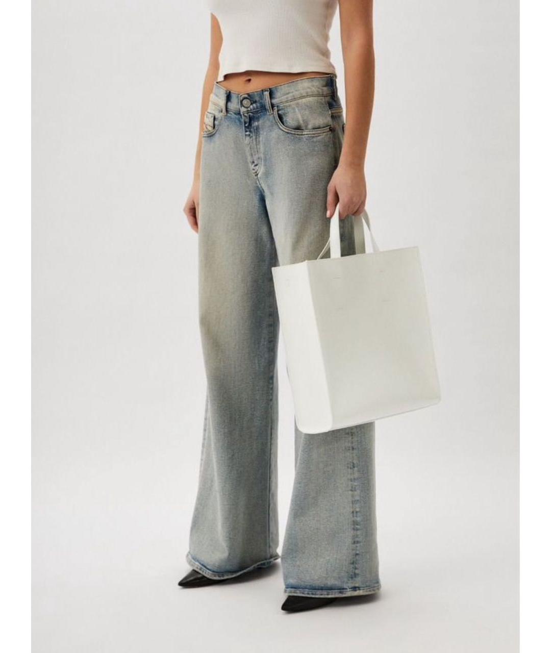 MSGM Белая сумка с короткими ручками из искусственной кожи, фото 7