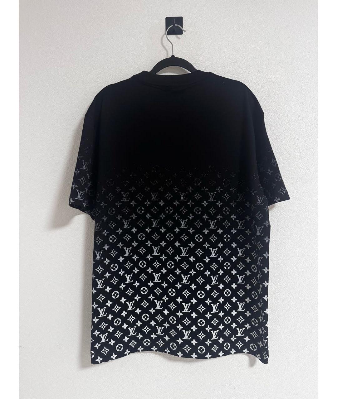 LOUIS VUITTON Черная хлопковая футболка, фото 2