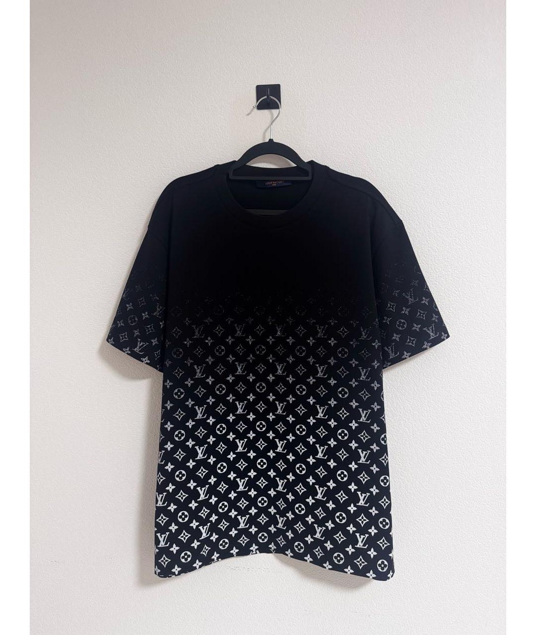 LOUIS VUITTON Черная хлопковая футболка, фото 5