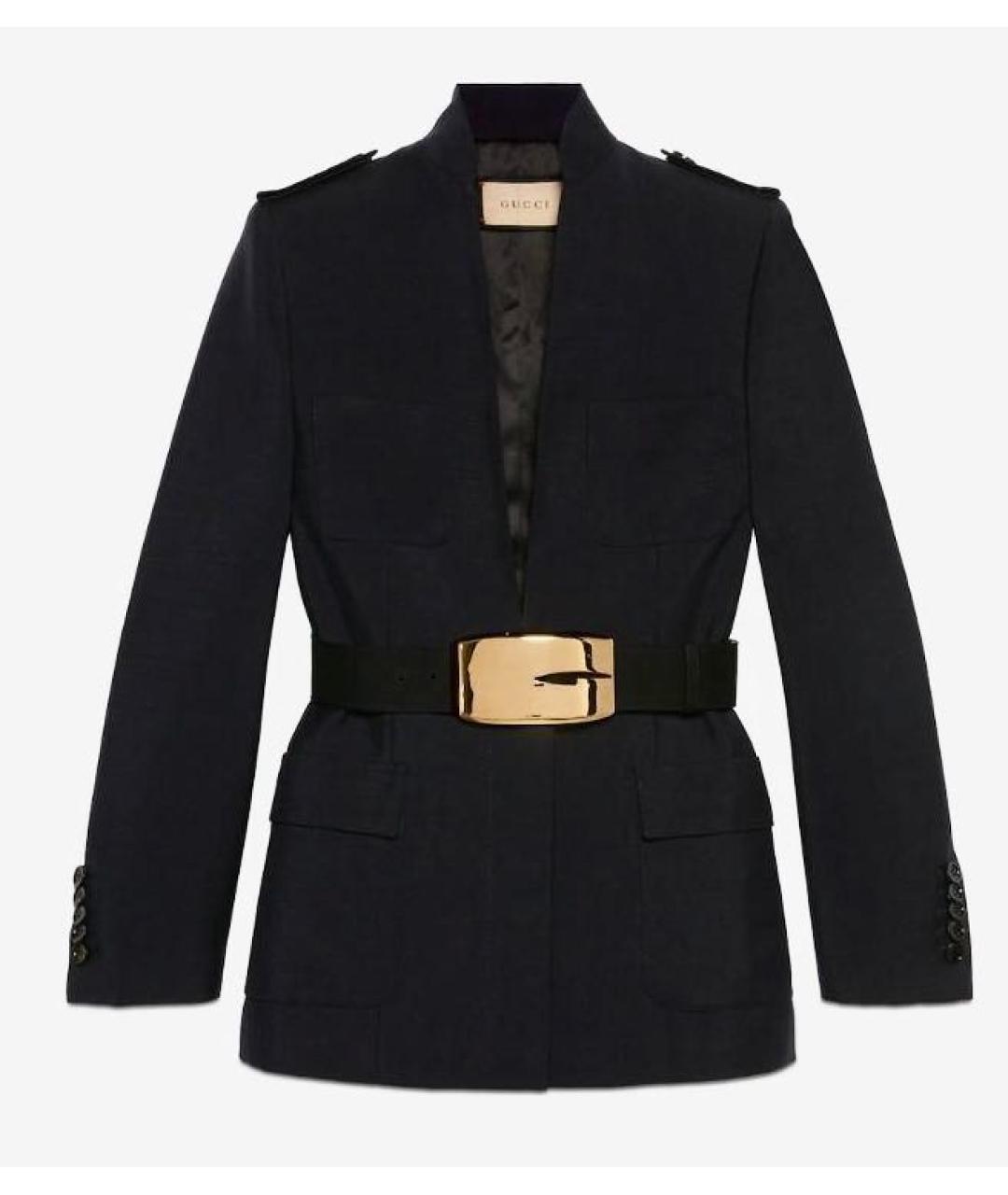 GUCCI Черный шелковый жакет/пиджак, фото 6