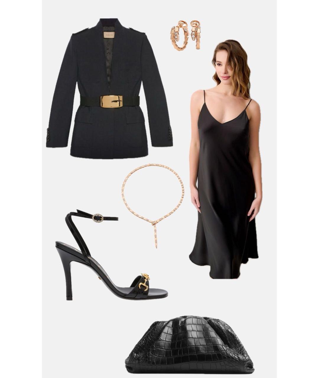 GUCCI Черный шелковый жакет/пиджак, фото 7