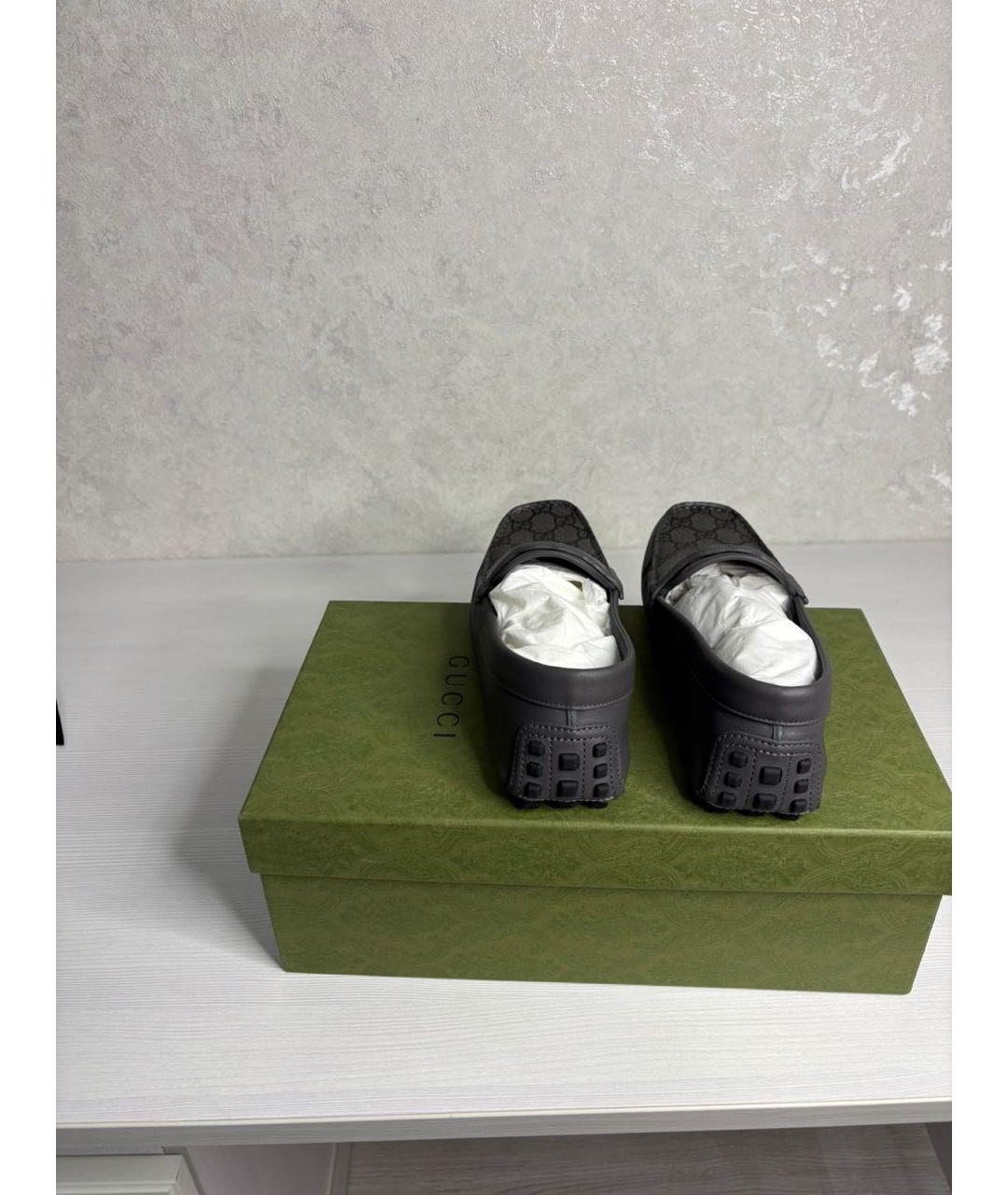 GUCCI Серые мокасины, фото 5
