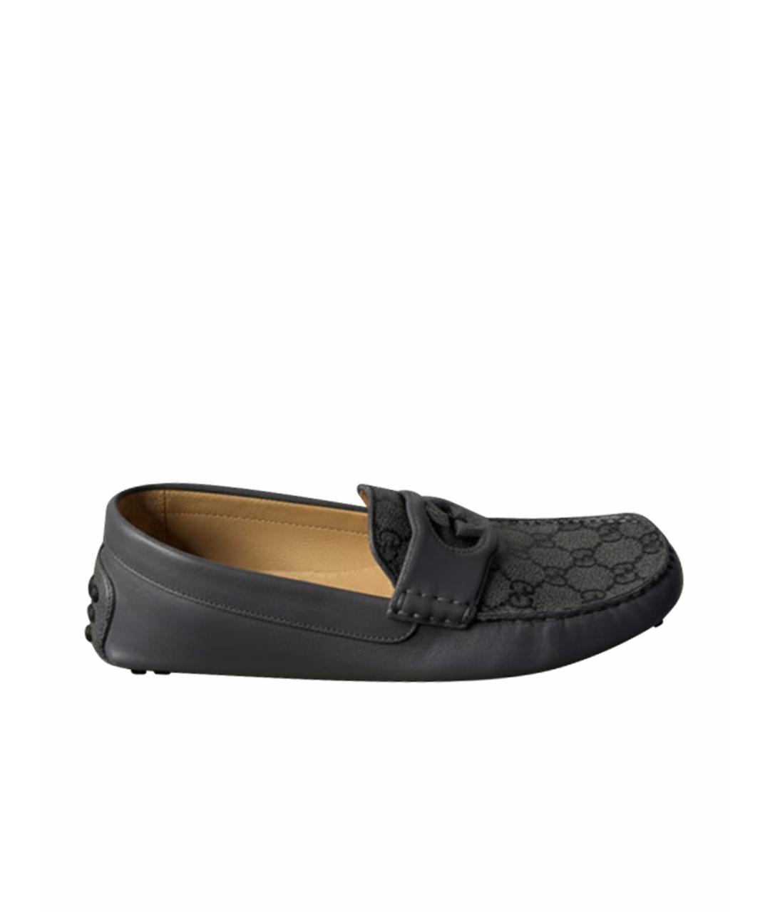 GUCCI Серые мокасины, фото 1