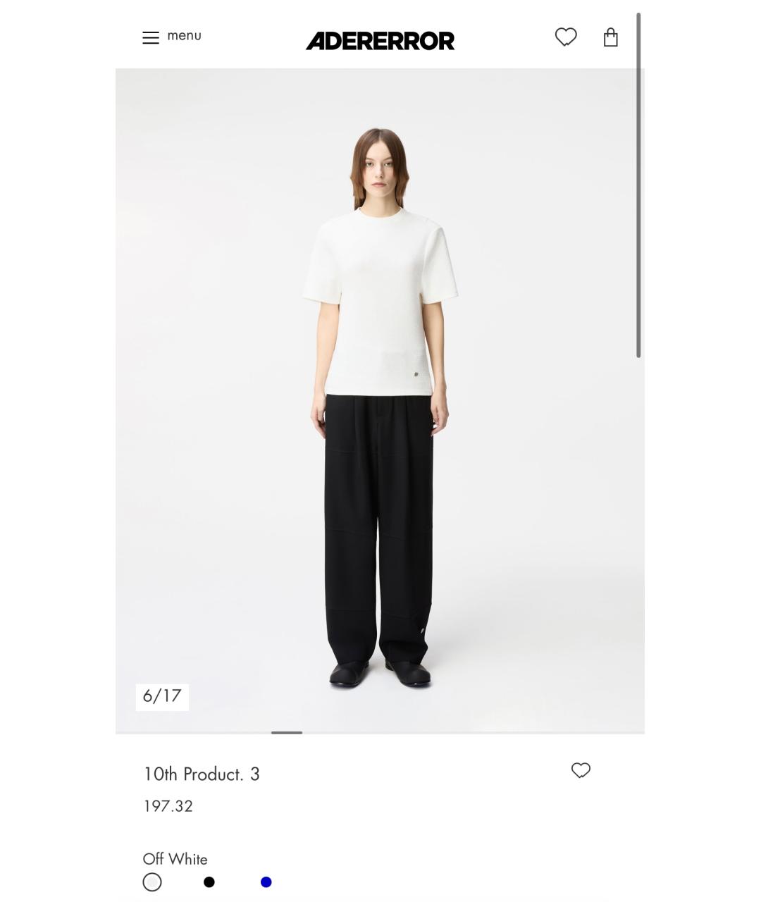 ADER ERROR Белая хлопковая футболка, фото 5