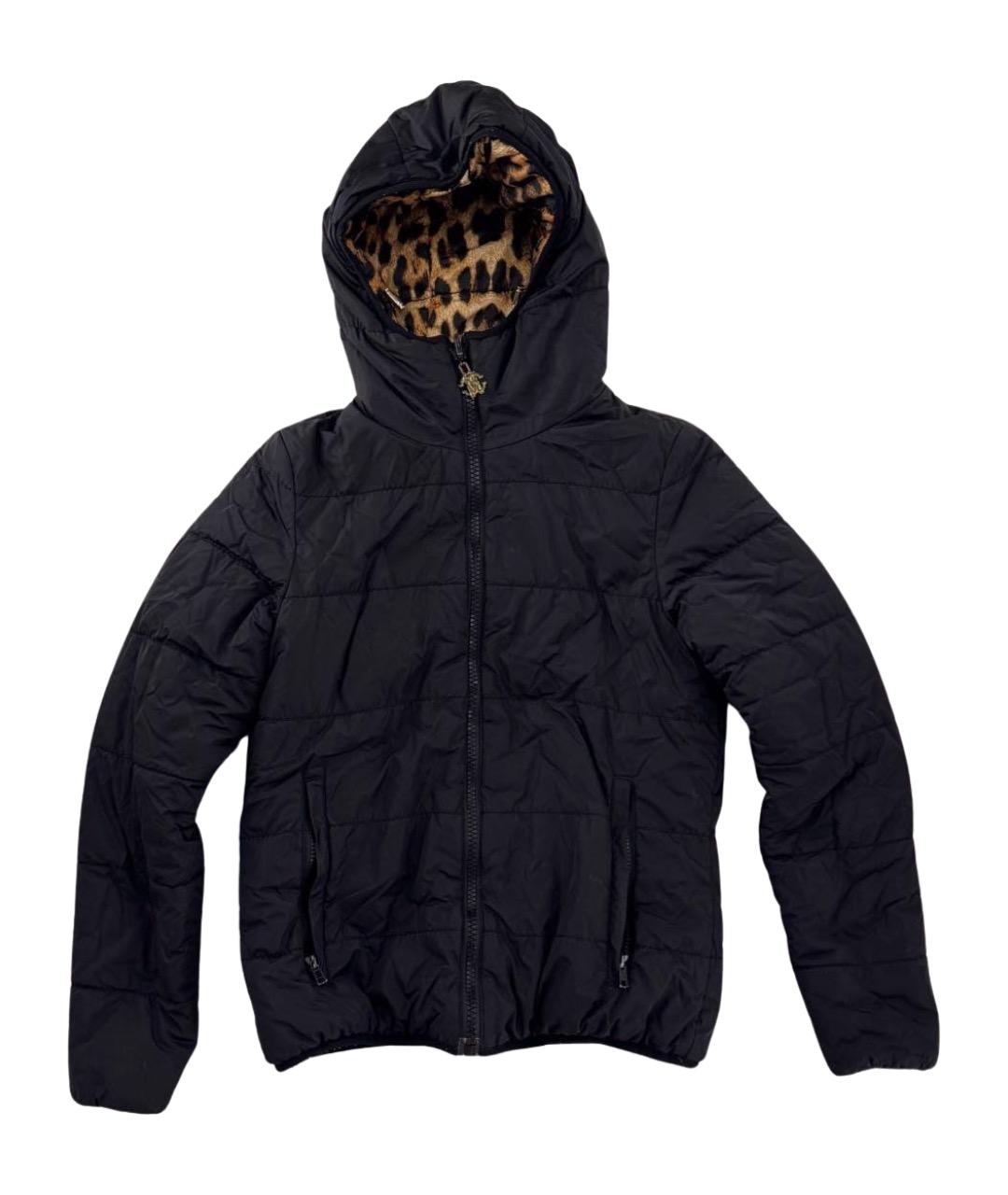 ROBERTO CAVALLI Черный полиамидовый пуховик, фото 1