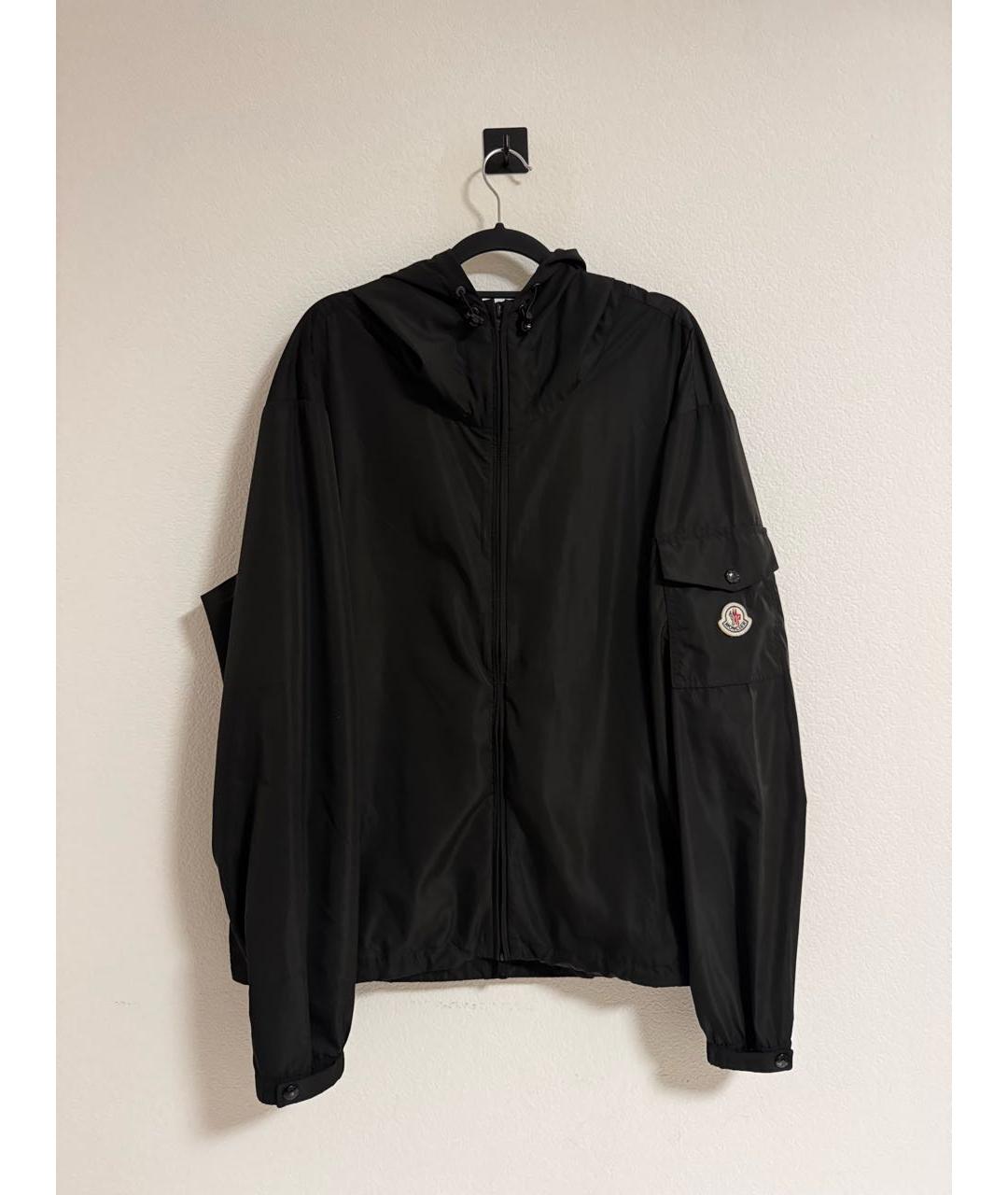 MONCLER Черная полиэстеровая куртка, фото 8