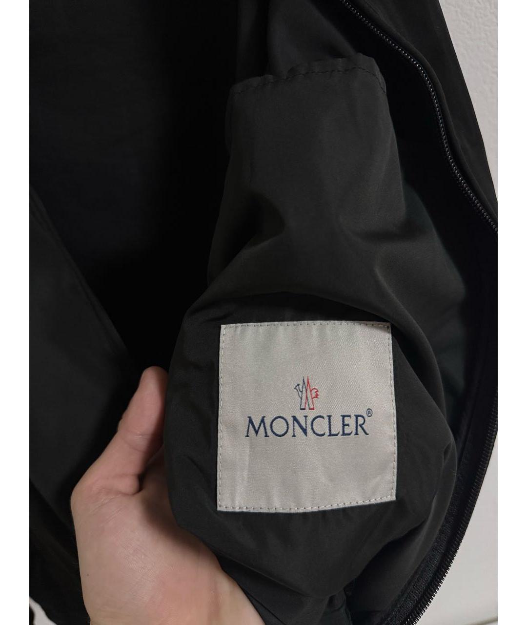 MONCLER Черная полиэстеровая куртка, фото 7