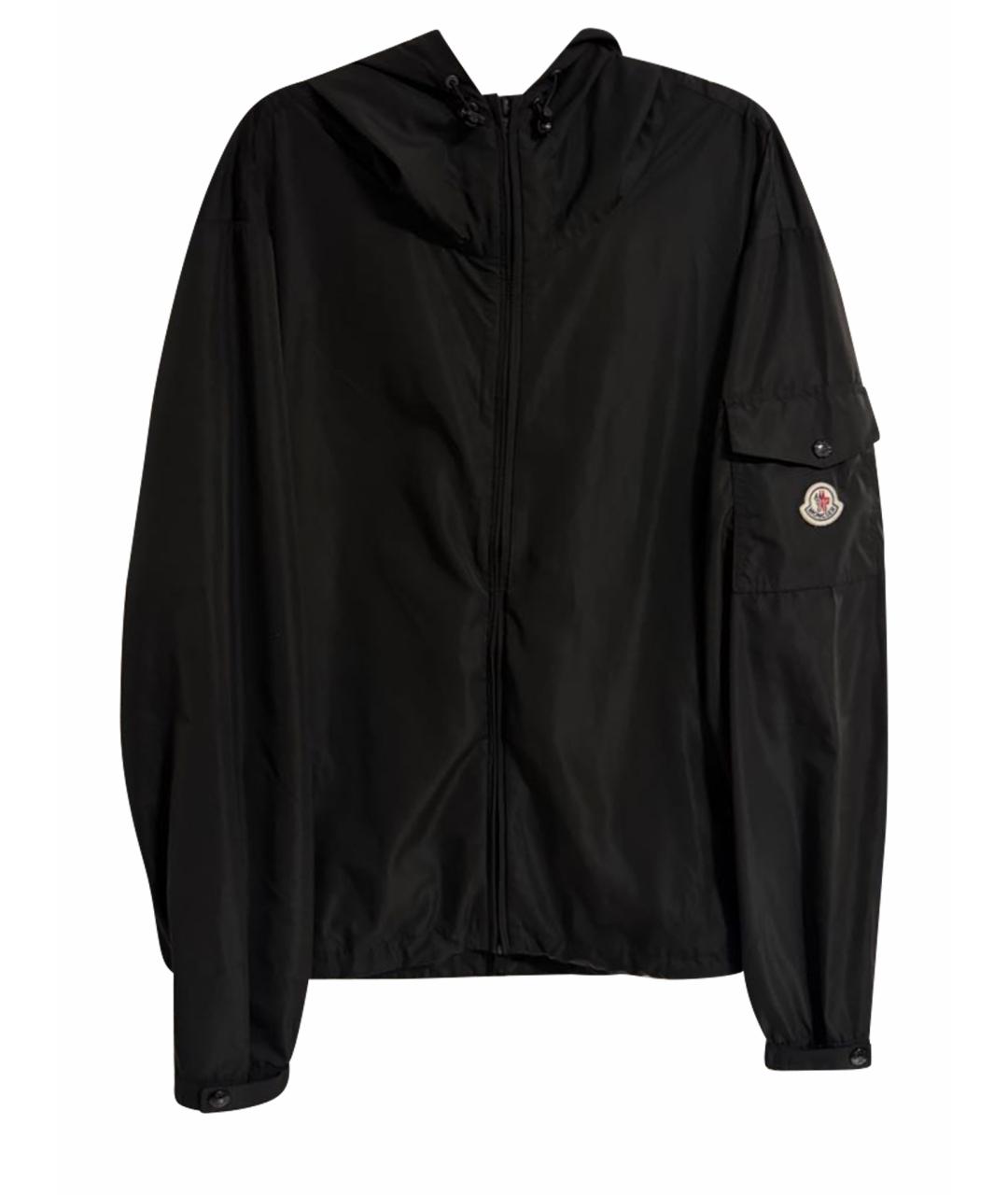 MONCLER Черная полиэстеровая куртка, фото 1