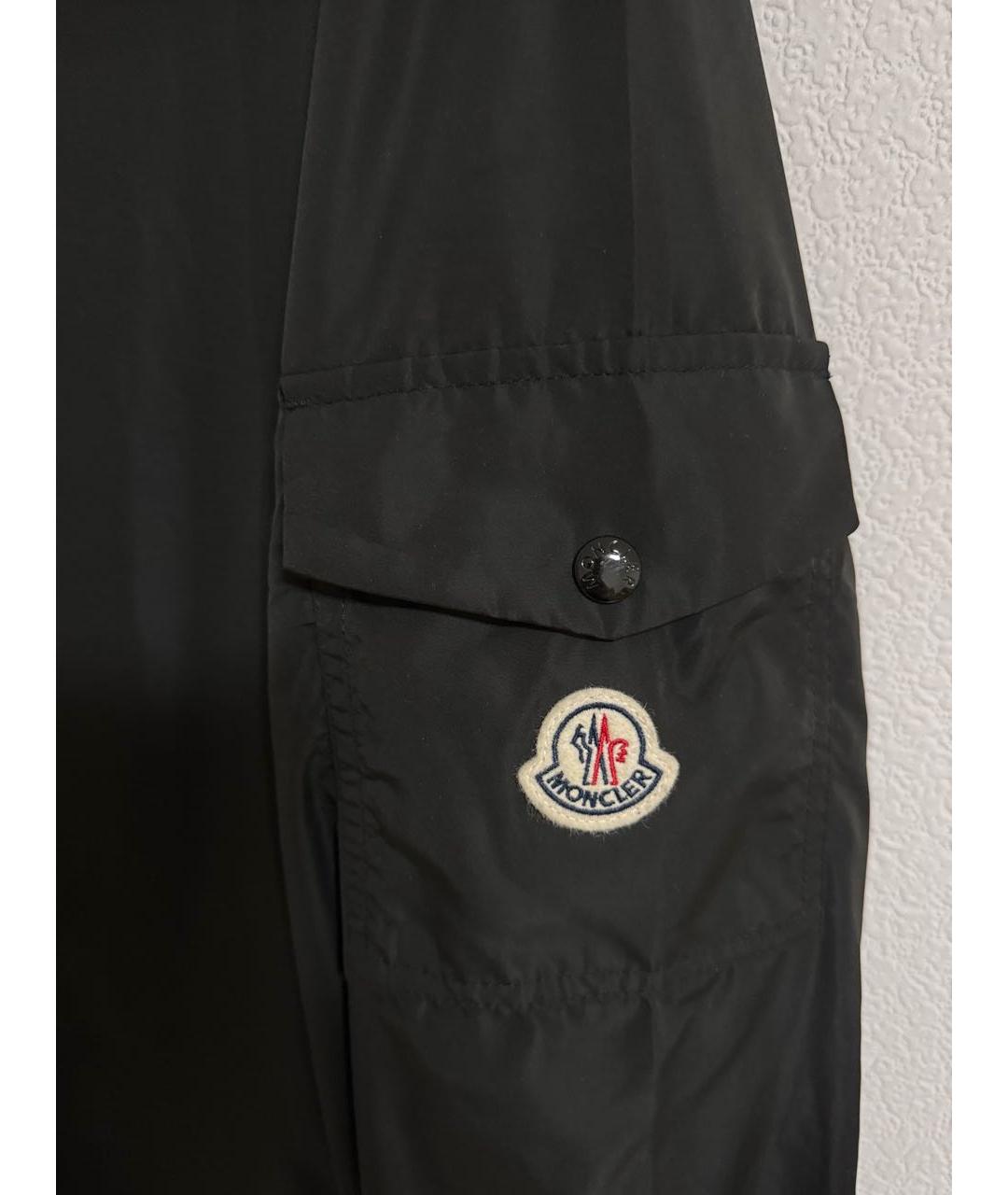 MONCLER Черная полиэстеровая куртка, фото 4