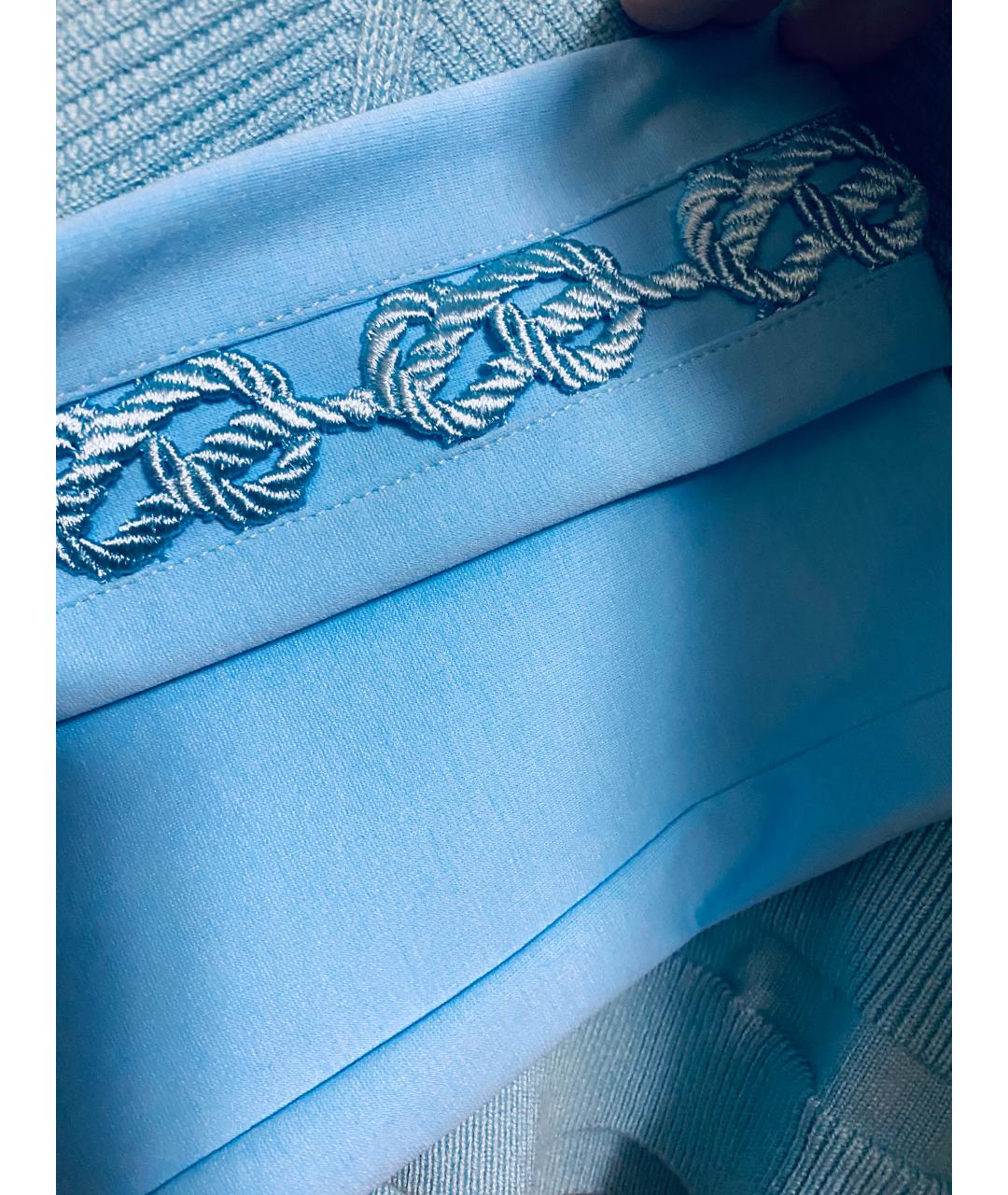 ESCADA Голубой вискозный костюм с брюками, фото 5