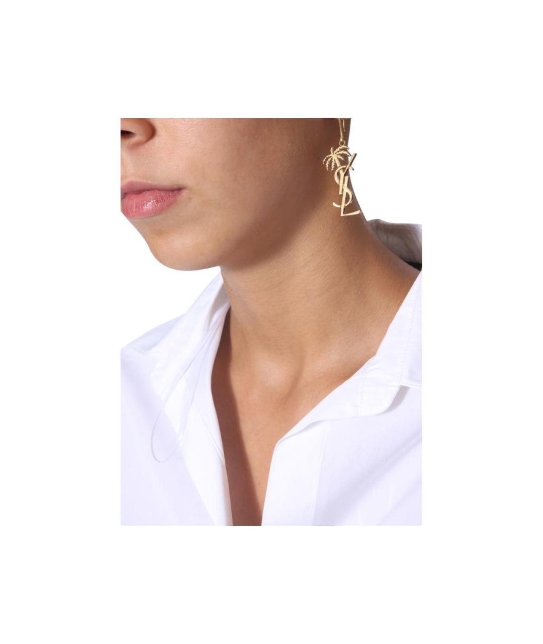 SAINT LAURENT Золотые серьги, фото 5