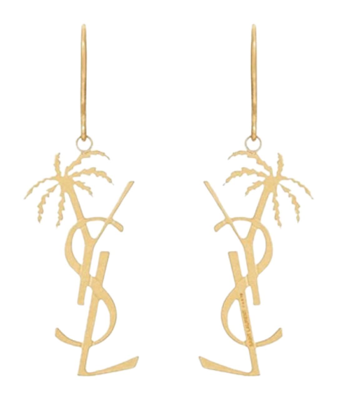 SAINT LAURENT Золотые серьги, фото 1