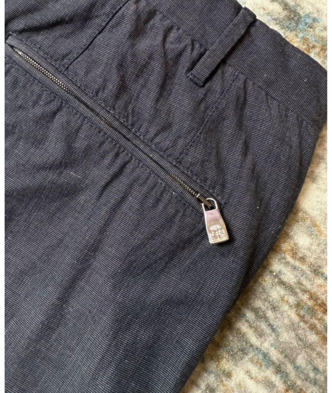 CORNELIANI Серые хлопко-эластановые классические брюки, фото 5