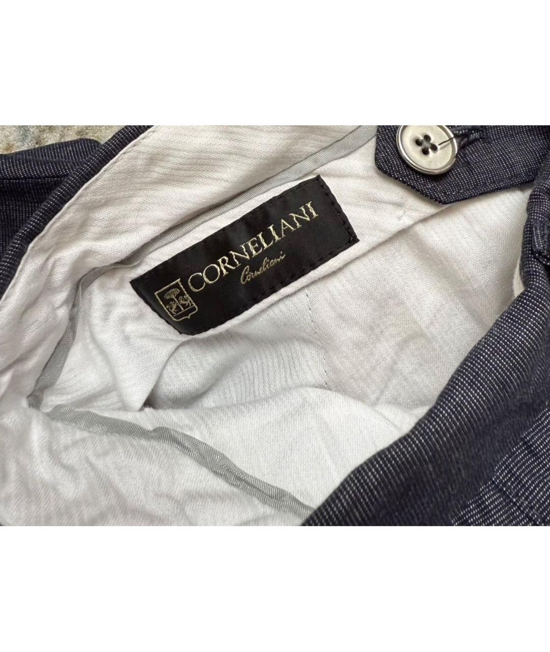 CORNELIANI Серые хлопко-эластановые классические брюки, фото 6