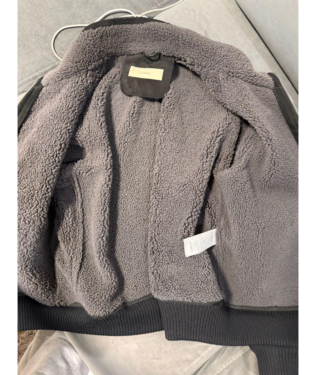12 STOREEZ Антрацитовая замшевая дубленка, фото 4