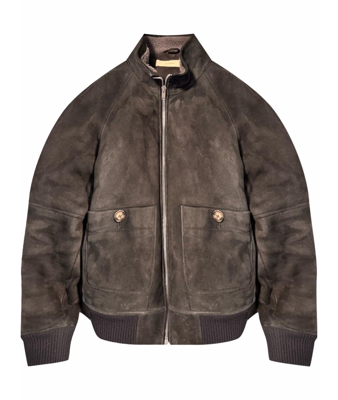 12 STOREEZ Антрацитовая замшевая дубленка, фото 1