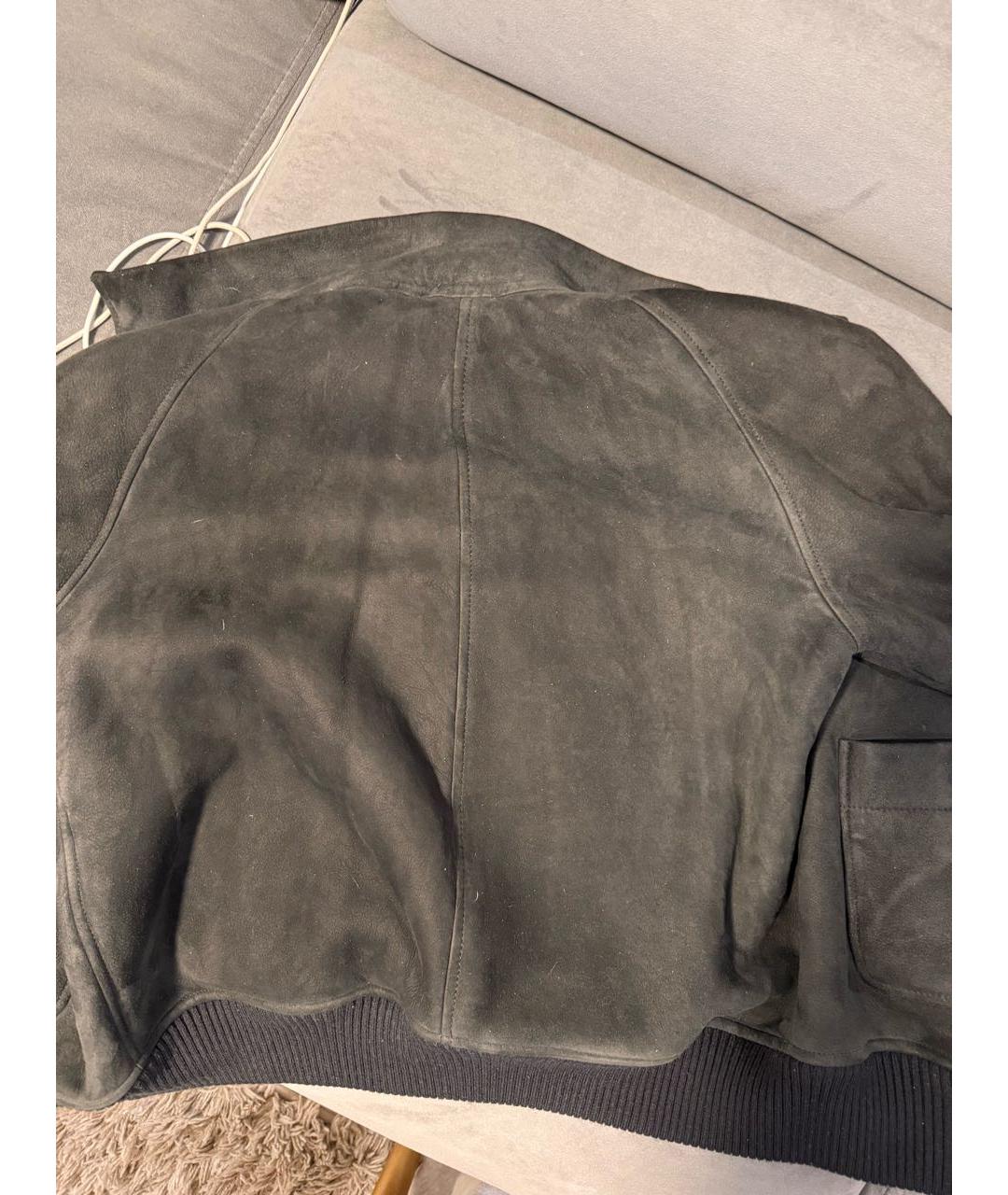 12 STOREEZ Антрацитовая замшевая дубленка, фото 2