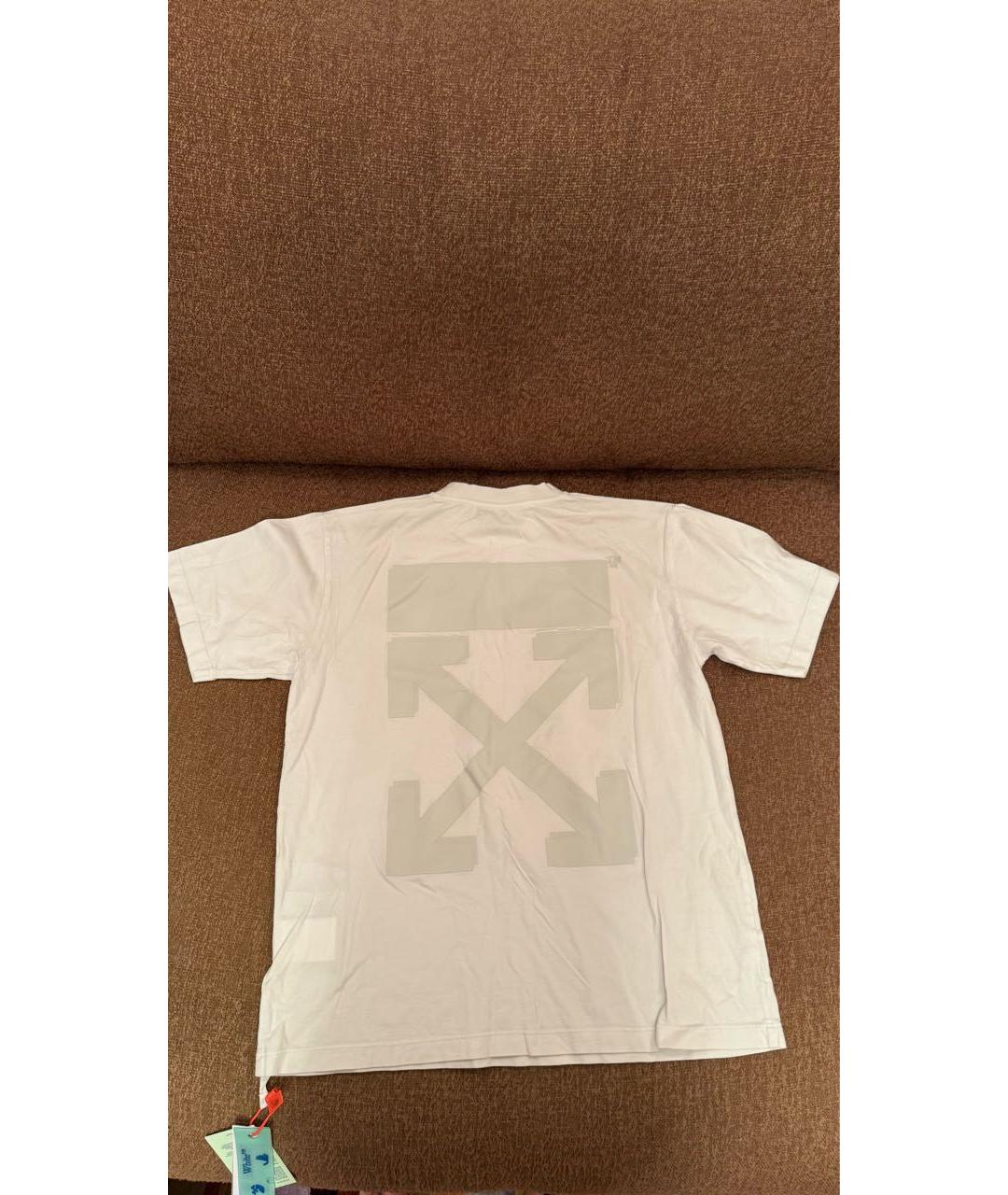 OFF-WHITE Белая хлопковая футболка, фото 2