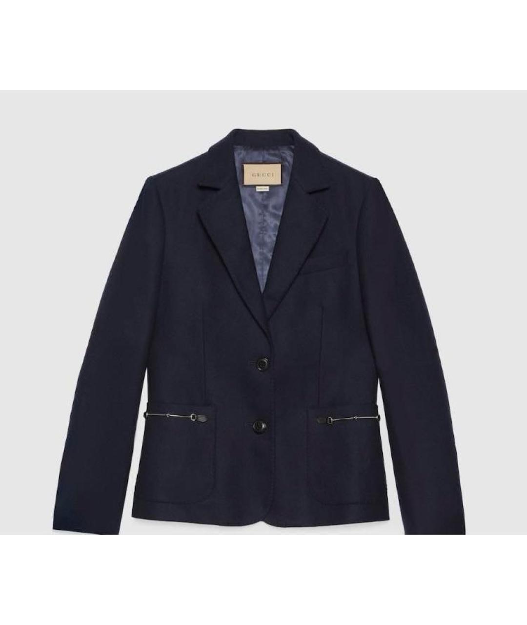 GUCCI Темно-синий кашемировый жакет/пиджак, фото 7