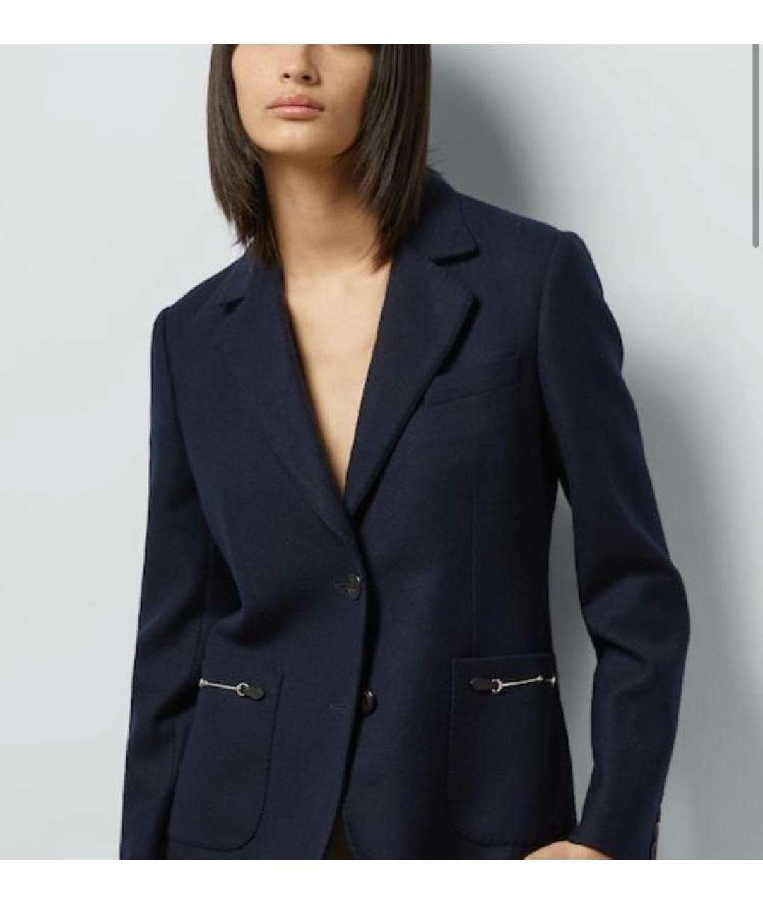 GUCCI Темно-синий кашемировый жакет/пиджак, фото 6