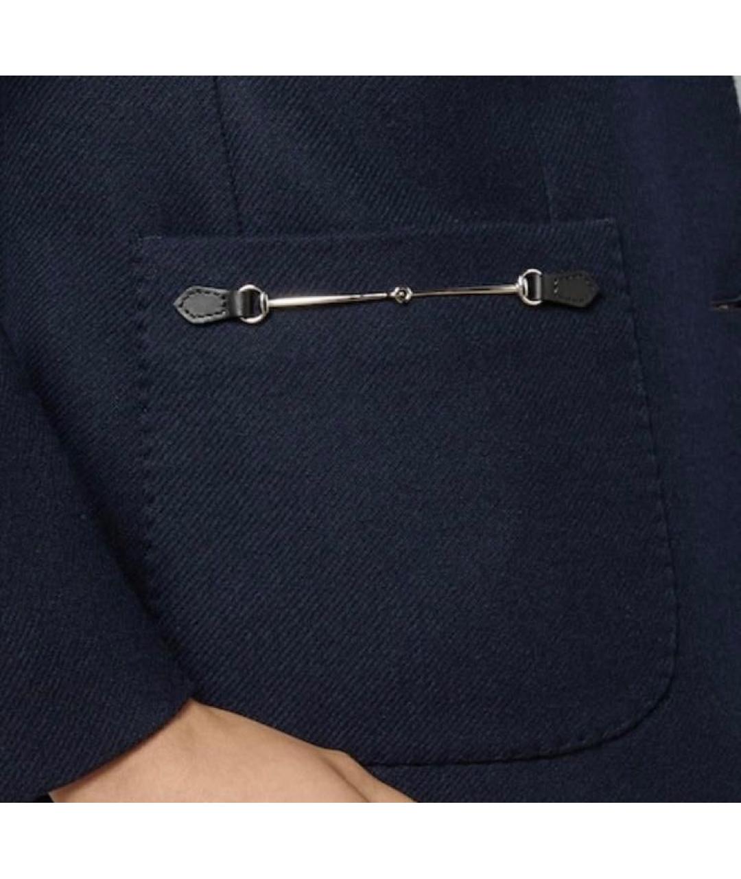 GUCCI Темно-синий кашемировый жакет/пиджак, фото 4