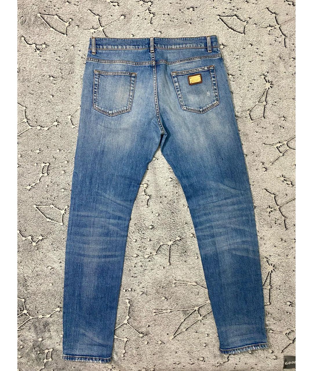 DOLCE&GABBANA Синие хлопковые джинсы скинни, фото 2