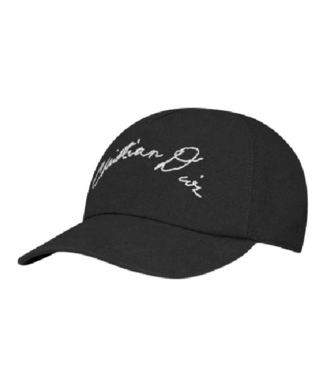 CHRISTIAN DIOR Черная хлопковая кепка/бейсболка, фото 1