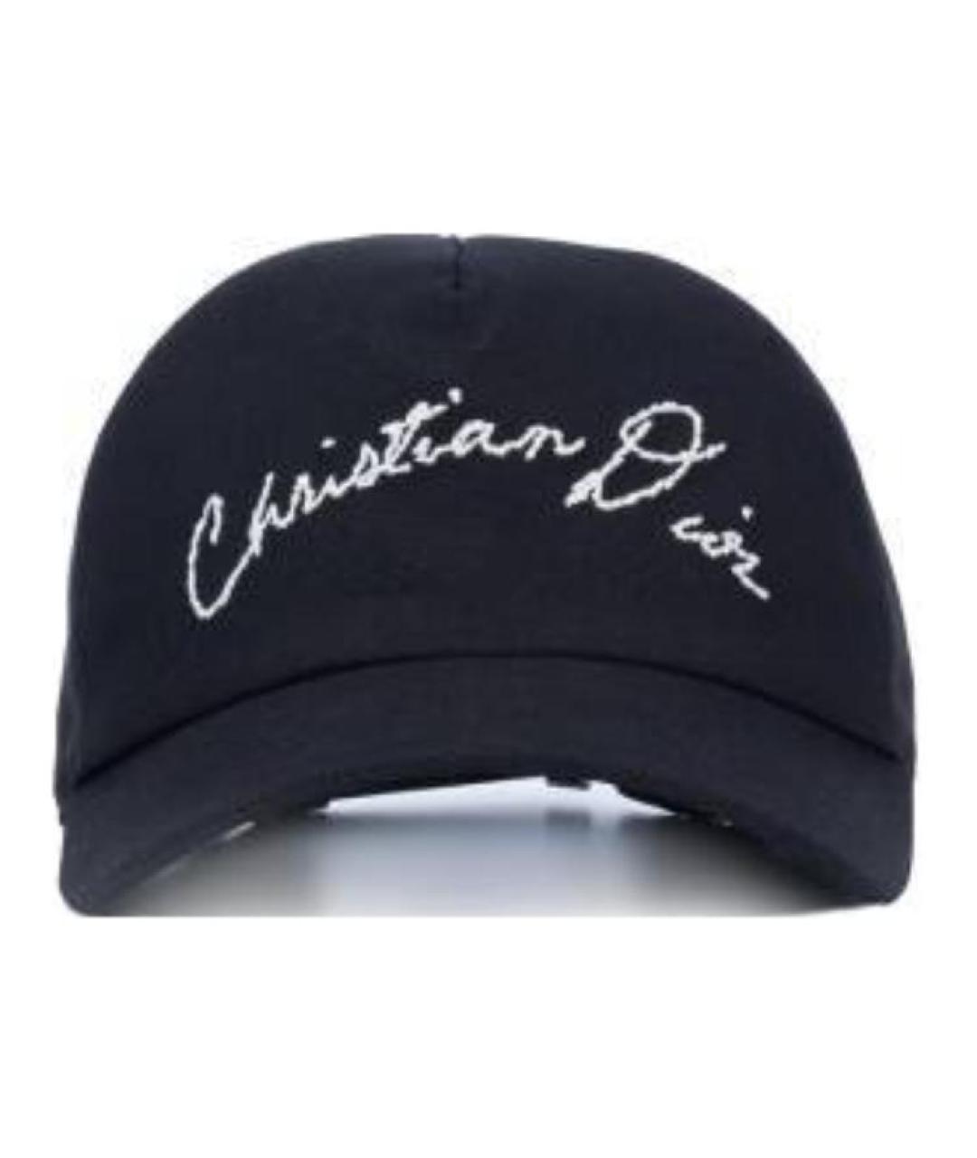 CHRISTIAN DIOR Черная хлопковая кепка/бейсболка, фото 2