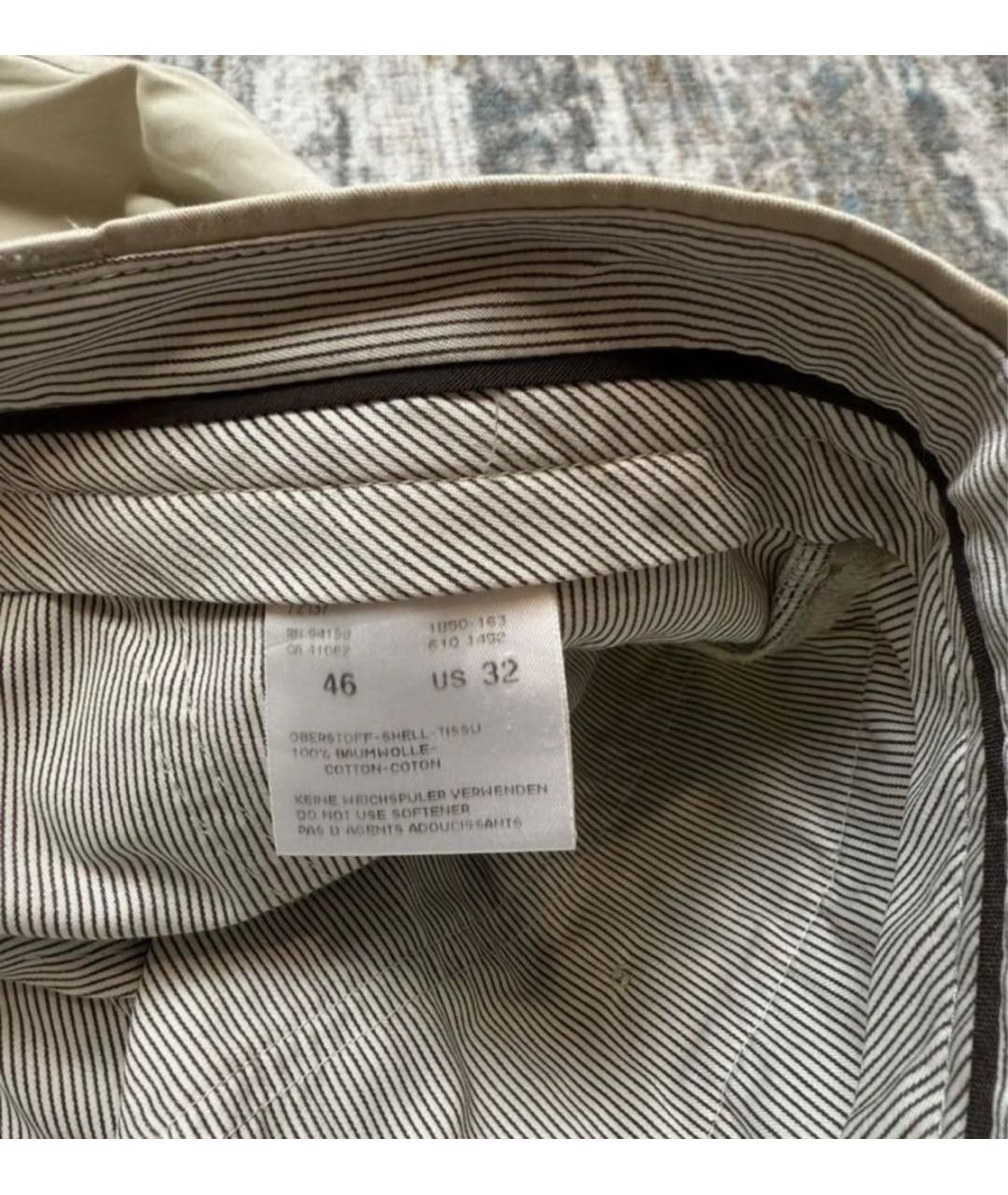 BOGNER Бежевые хлопковые повседневные брюки, фото 7