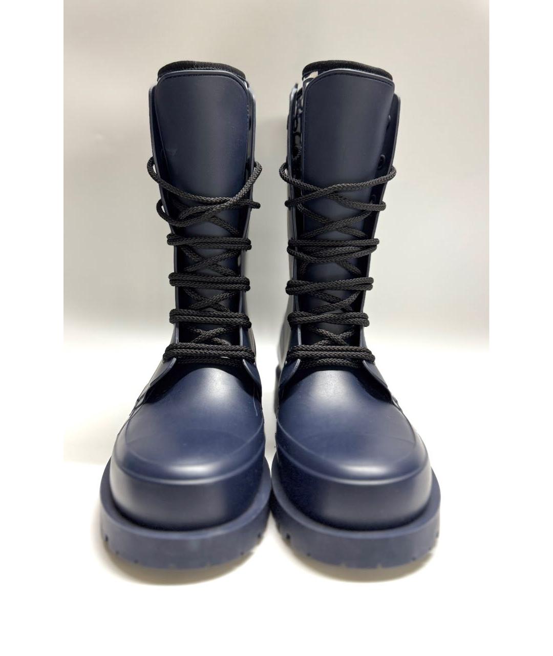 CHRISTIAN DIOR Темно-синие резиновые ботинки, фото 2