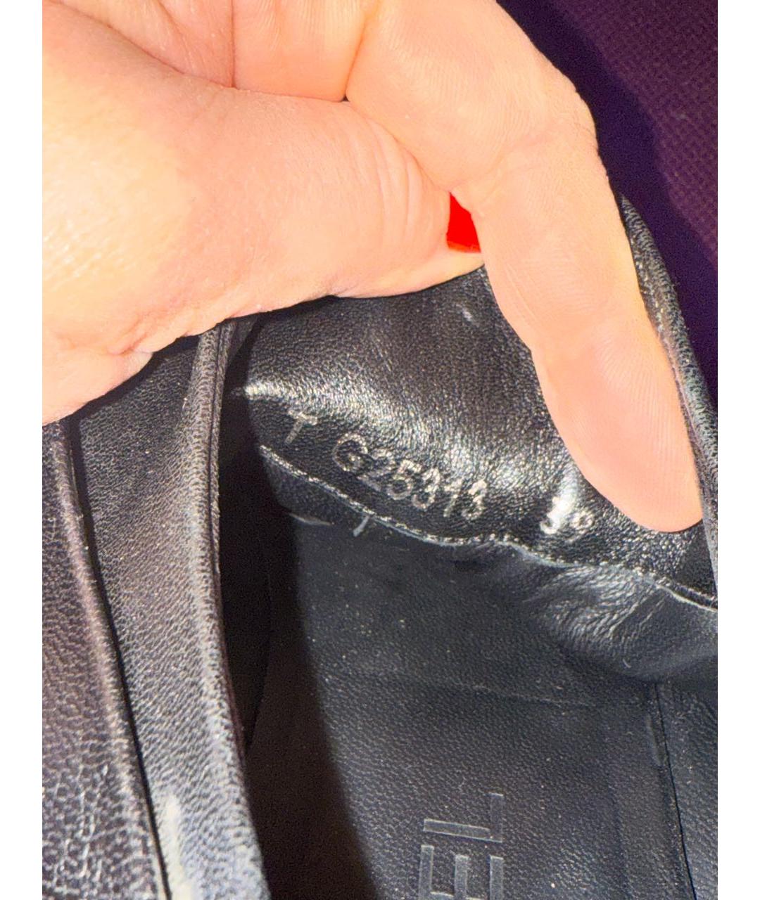 CHANEL Черные кожаные кеды, фото 6