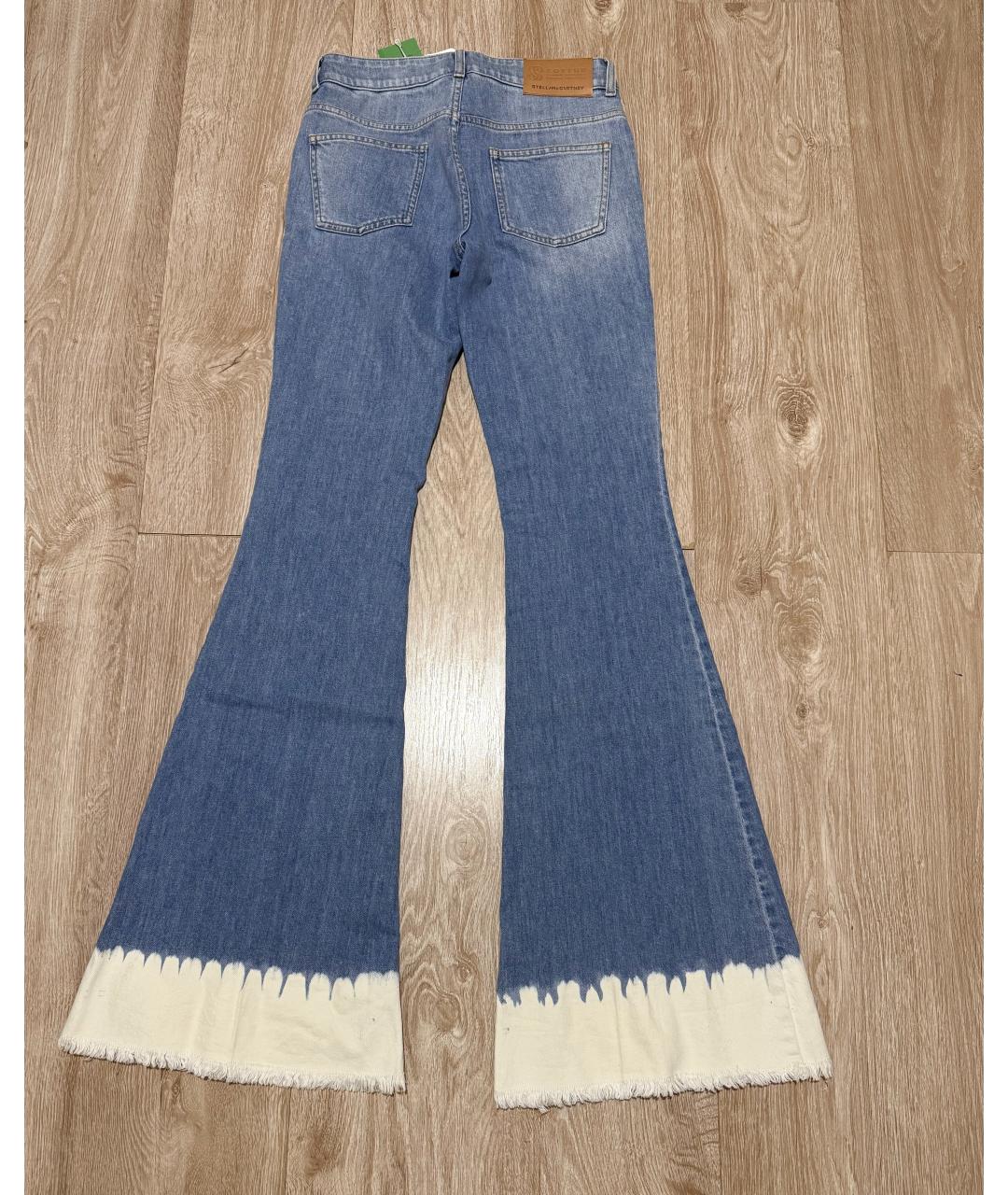 STELLA MCCARTNEY Голубые хлопковые джинсы клеш, фото 2