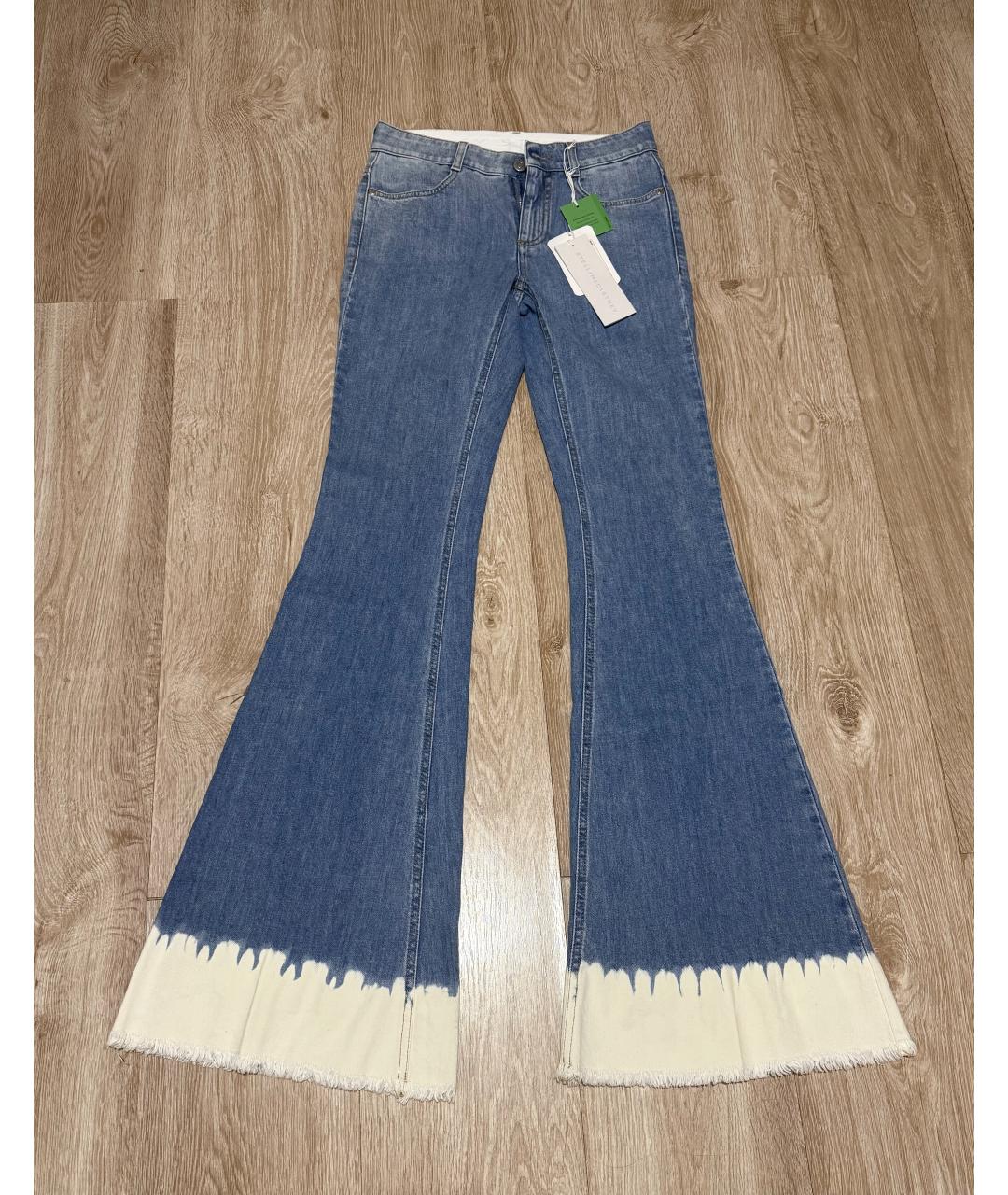 STELLA MCCARTNEY Голубые хлопковые джинсы клеш, фото 5