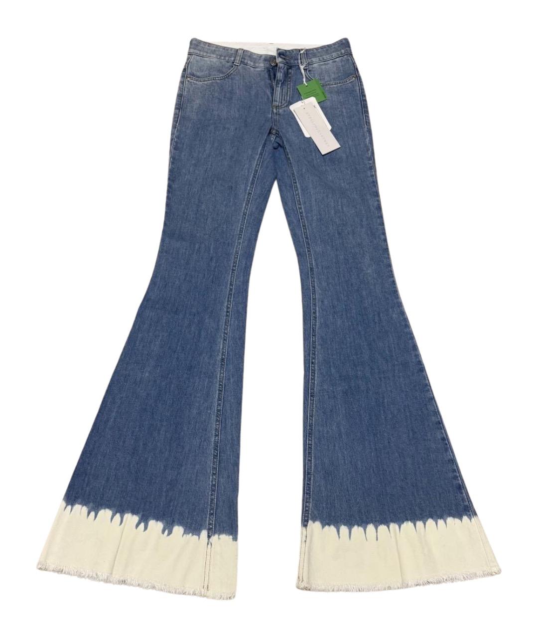 STELLA MCCARTNEY Голубые хлопковые джинсы клеш, фото 1