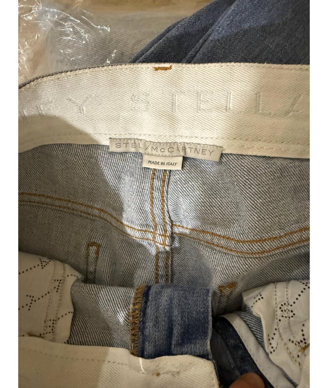 STELLA MCCARTNEY Голубые хлопковые джинсы клеш, фото 3