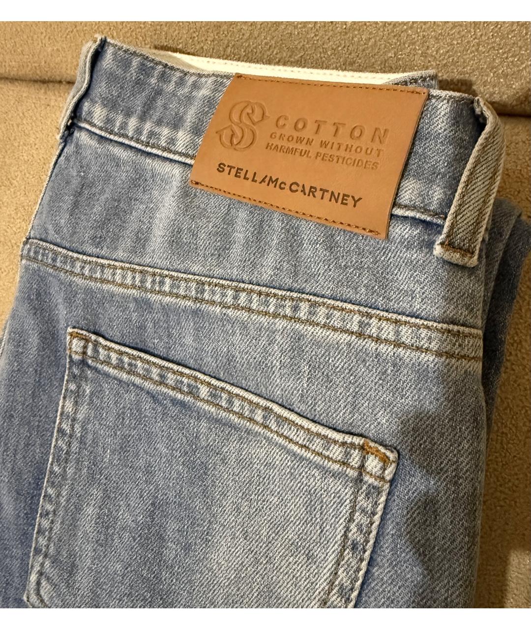 STELLA MCCARTNEY Голубые хлопковые джинсы клеш, фото 4