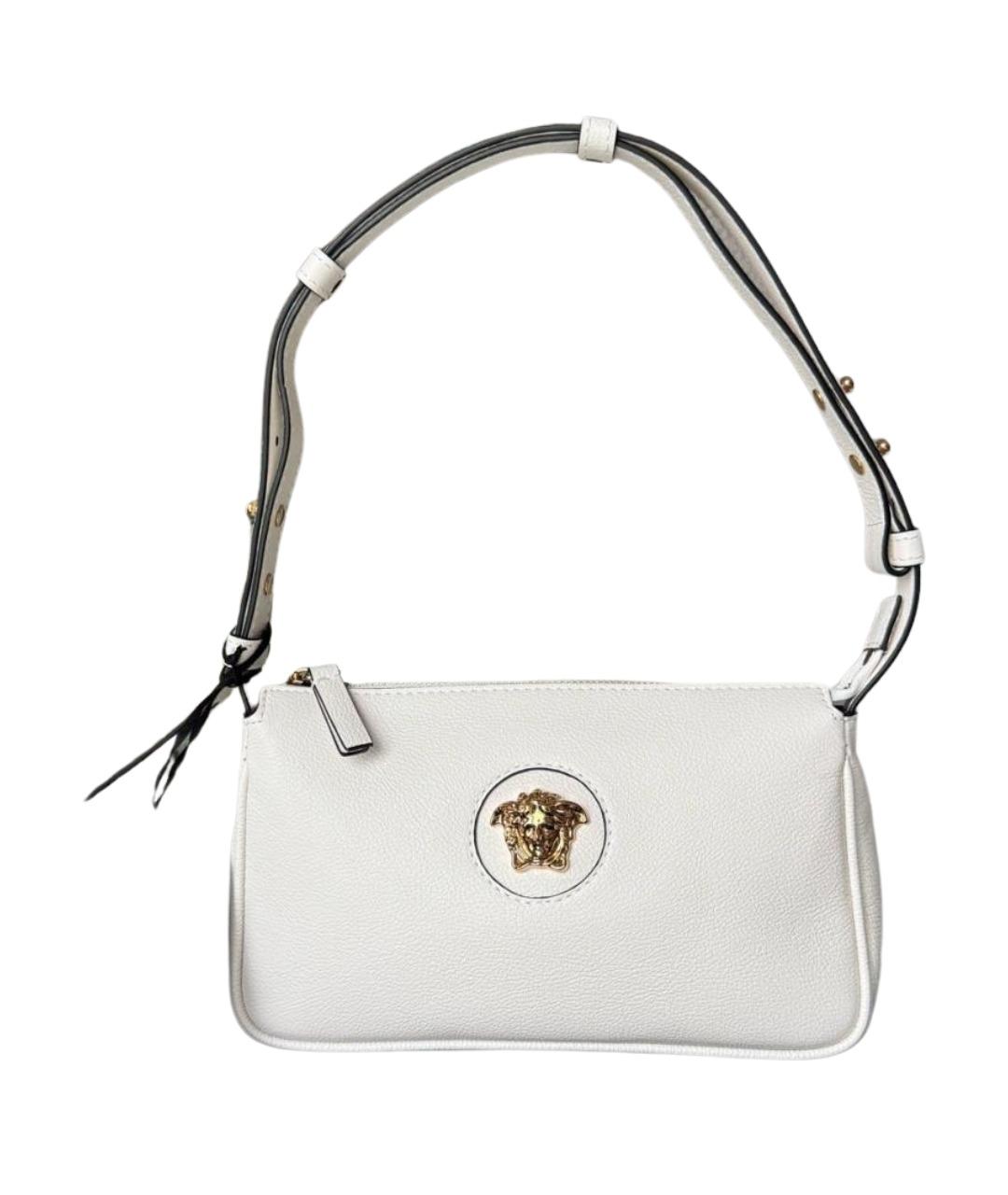 VERSACE Белая кожаная сумка через плечо, фото 1