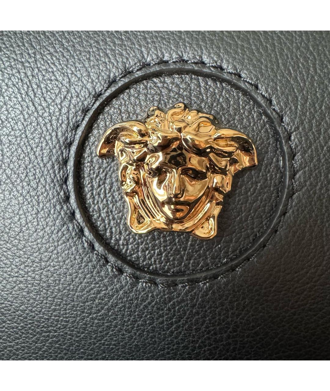 VERSACE Черная кожаная сумка через плечо, фото 2