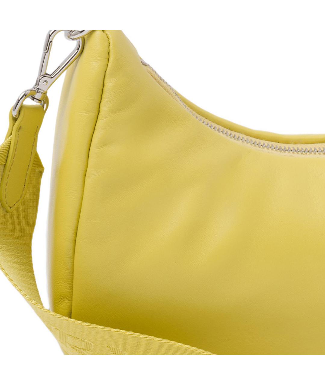 PRADA Желтая кожаная сумка через плечо, фото 6