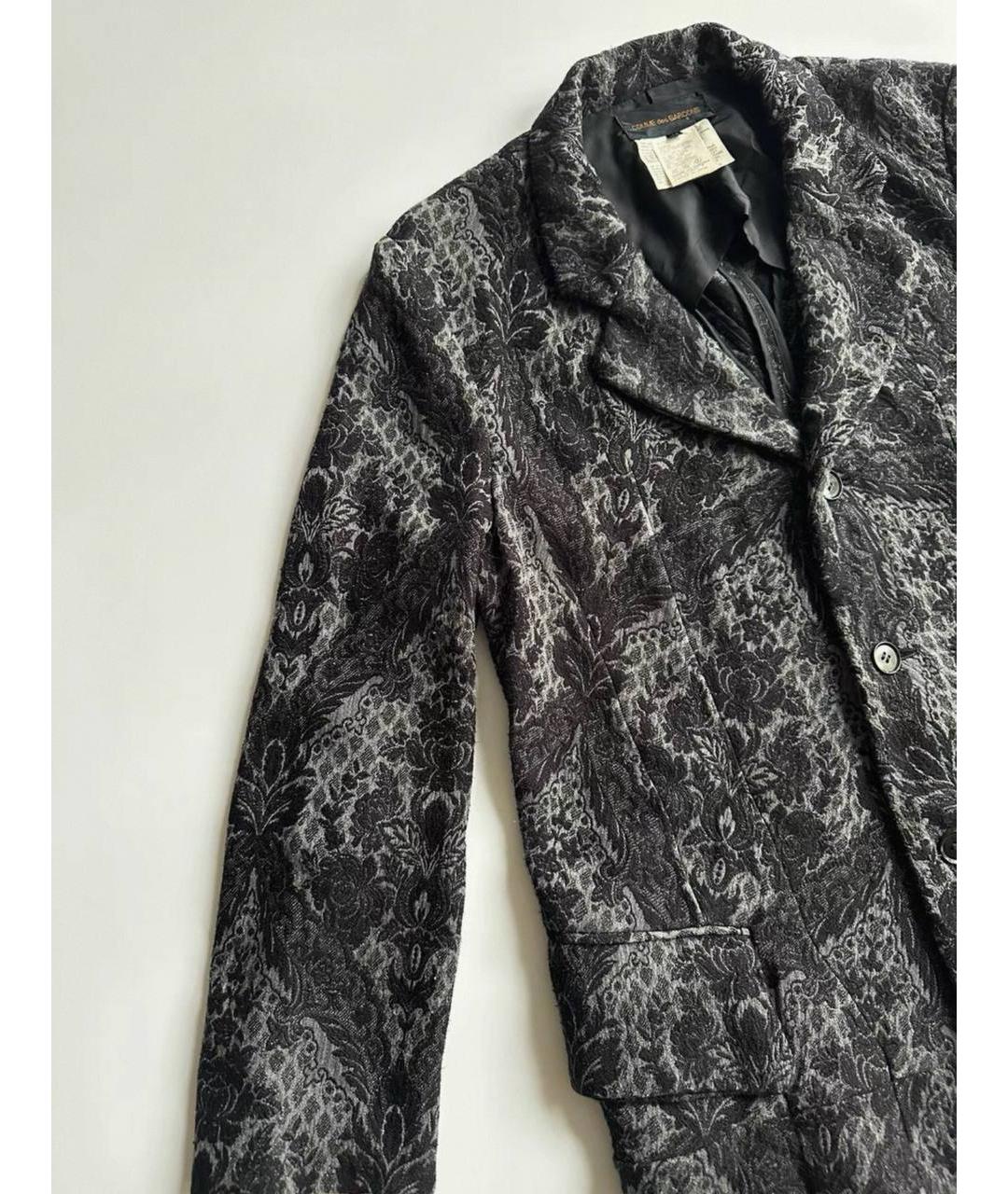 COMME DES GARÇONS Черное вискозное пальто, фото 2