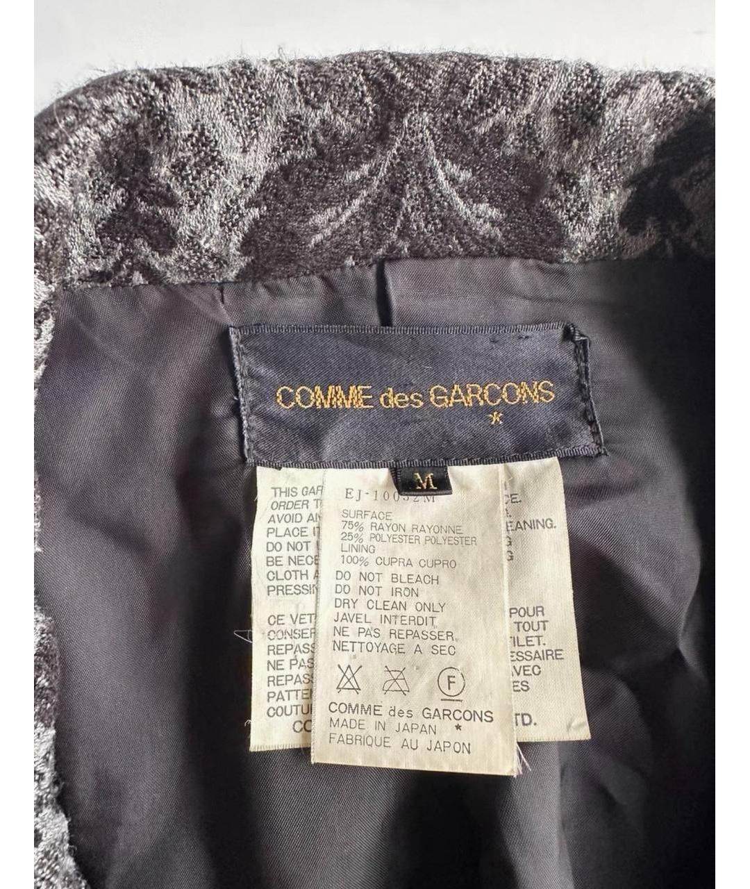 COMME DES GARÇONS Черное вискозное пальто, фото 5