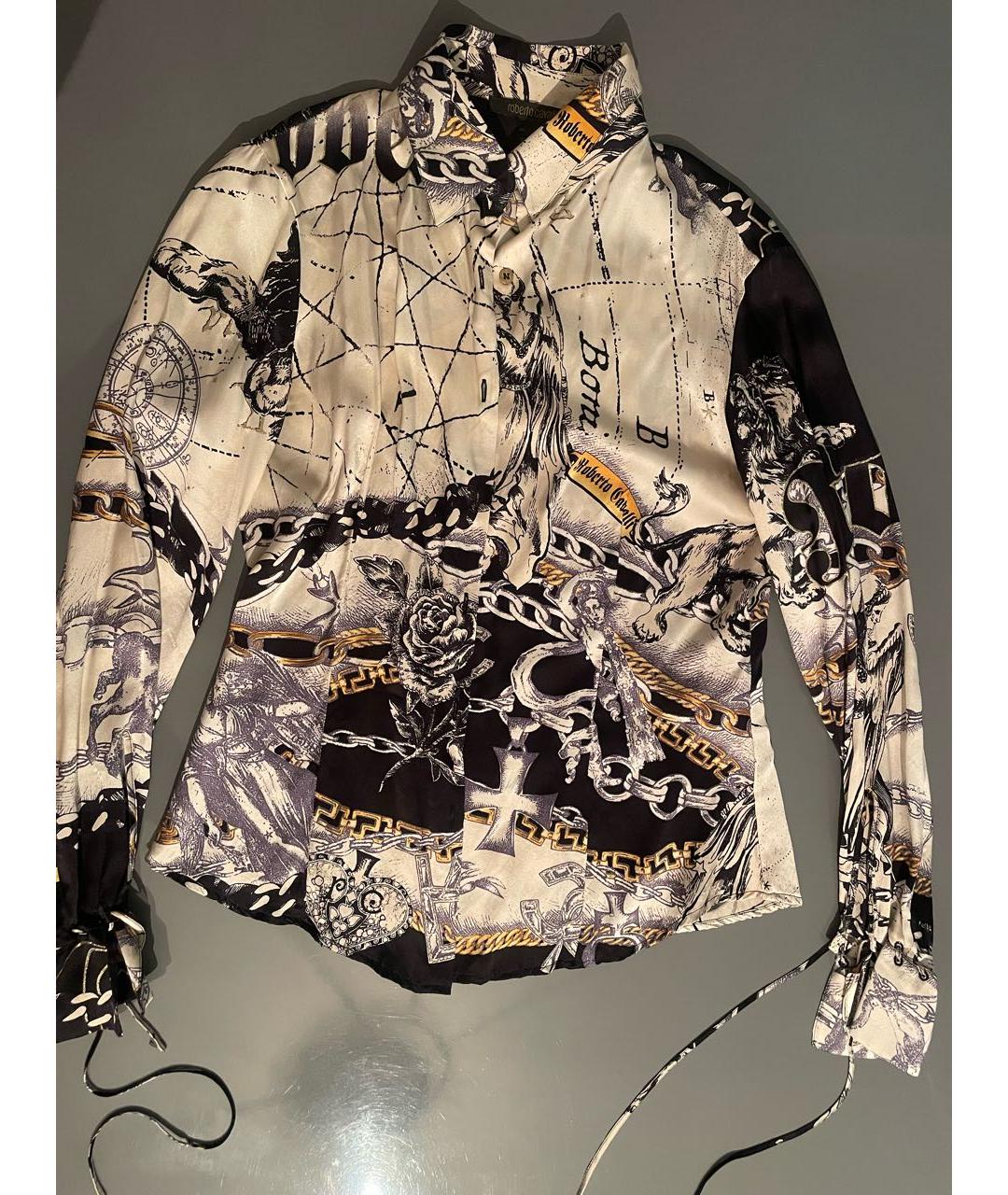 ROBERTO CAVALLI Мульти шелковый костюм с юбками, фото 9