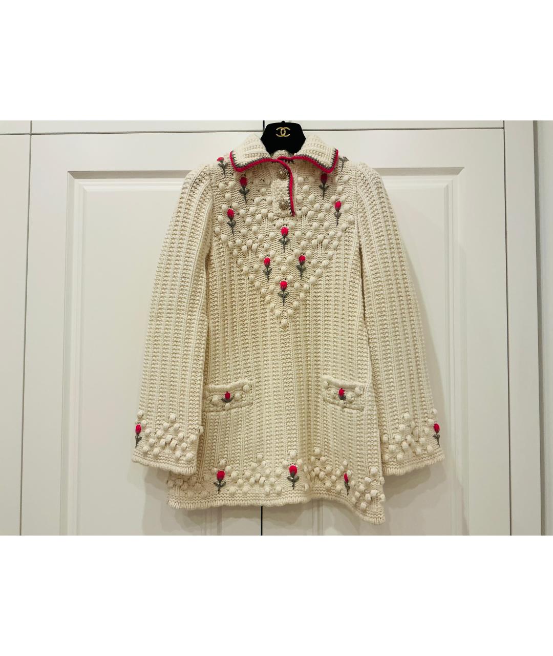 CHANEL Бежевый кашемировый джемпер / свитер, фото 9