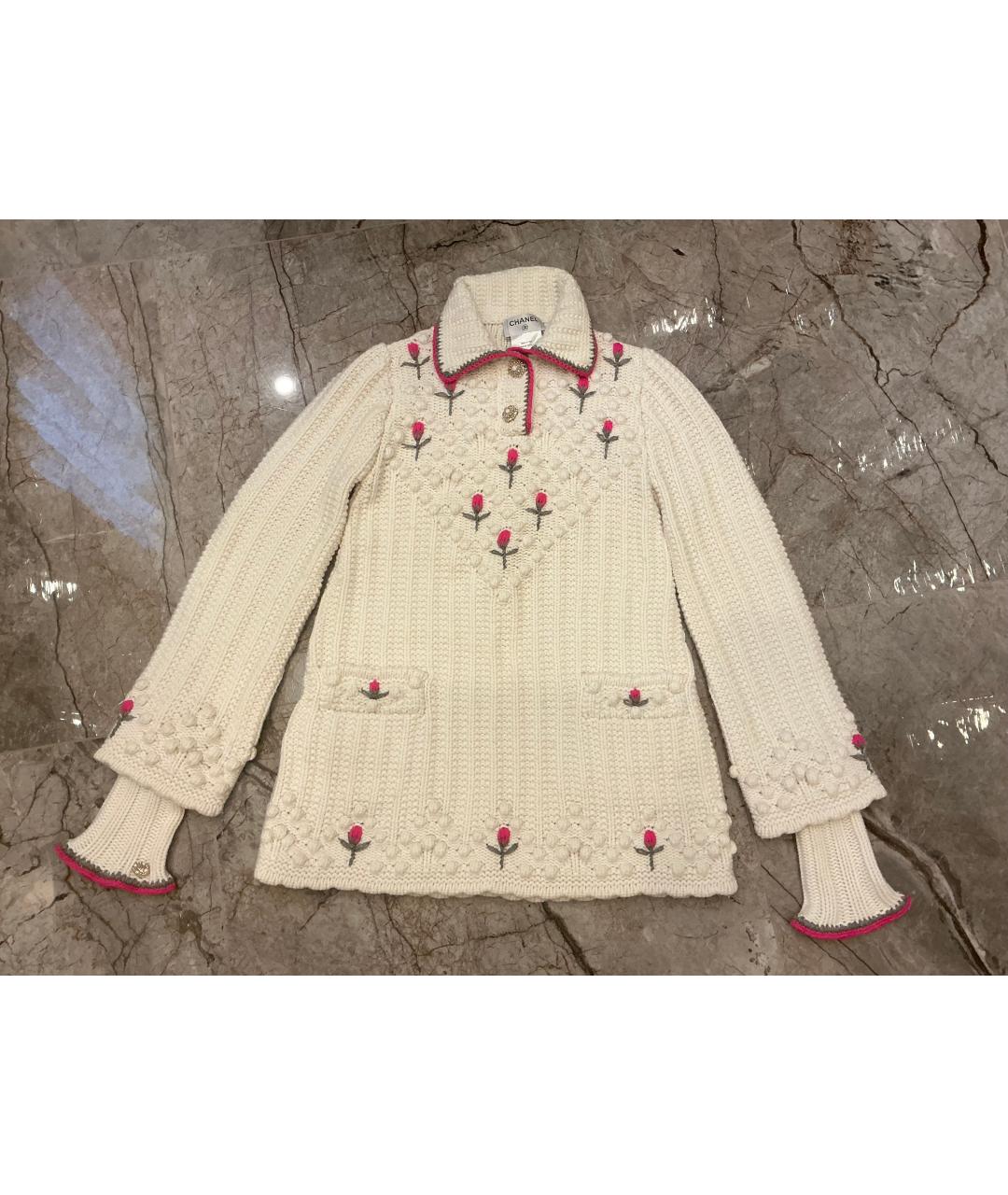 CHANEL Бежевый кашемировый джемпер / свитер, фото 10