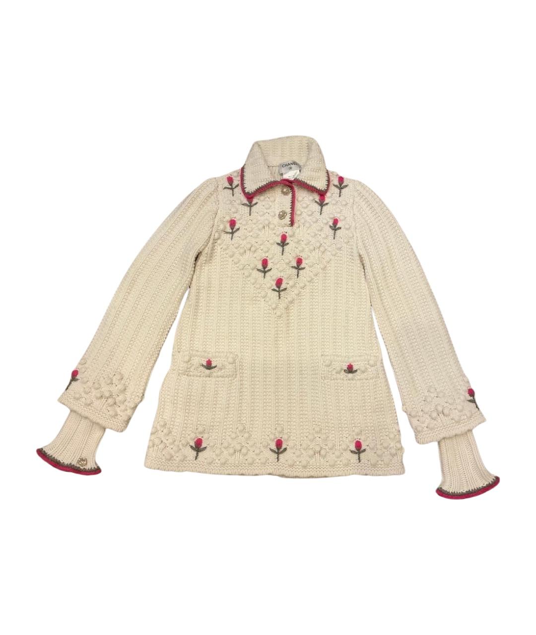 CHANEL Бежевый кашемировый джемпер / свитер, фото 1