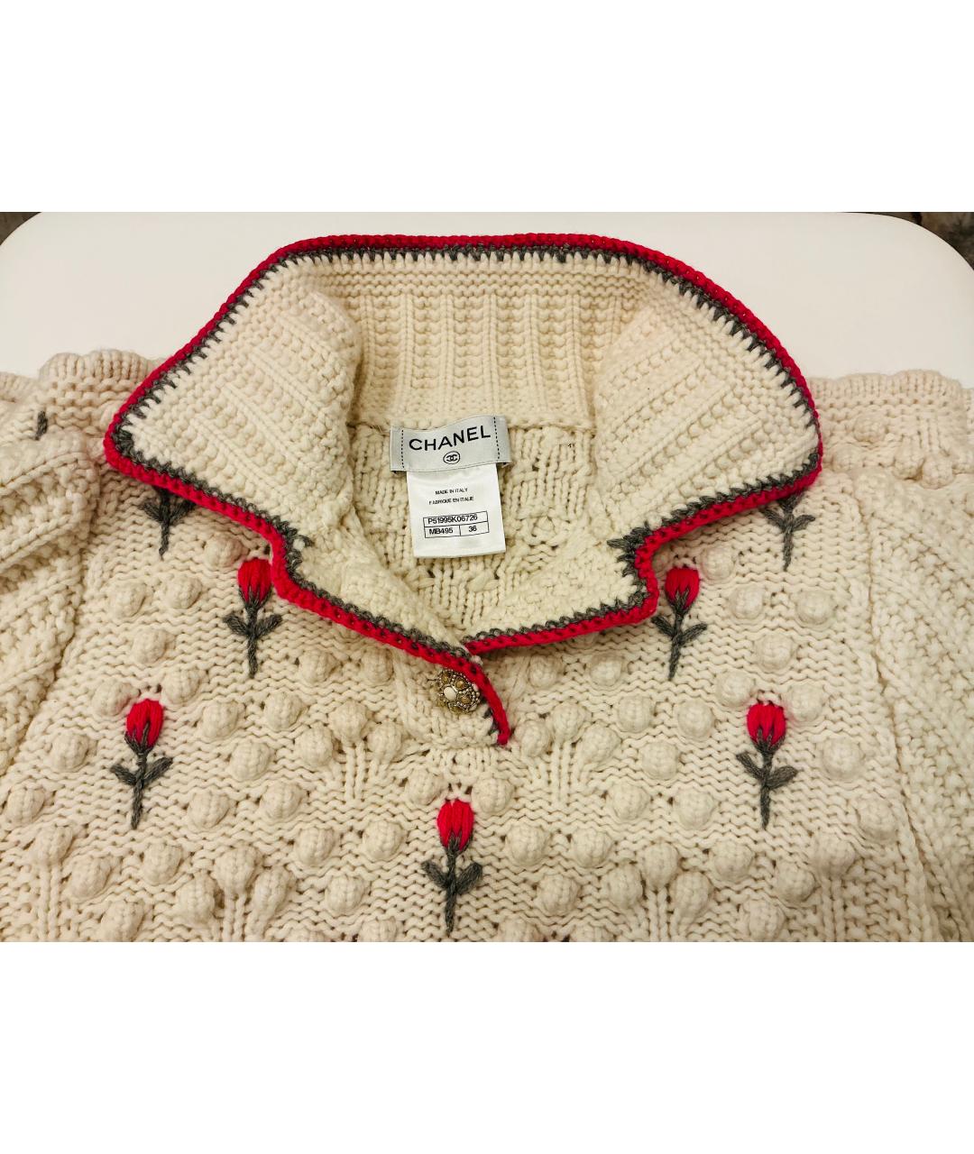 CHANEL Бежевый кашемировый джемпер / свитер, фото 3