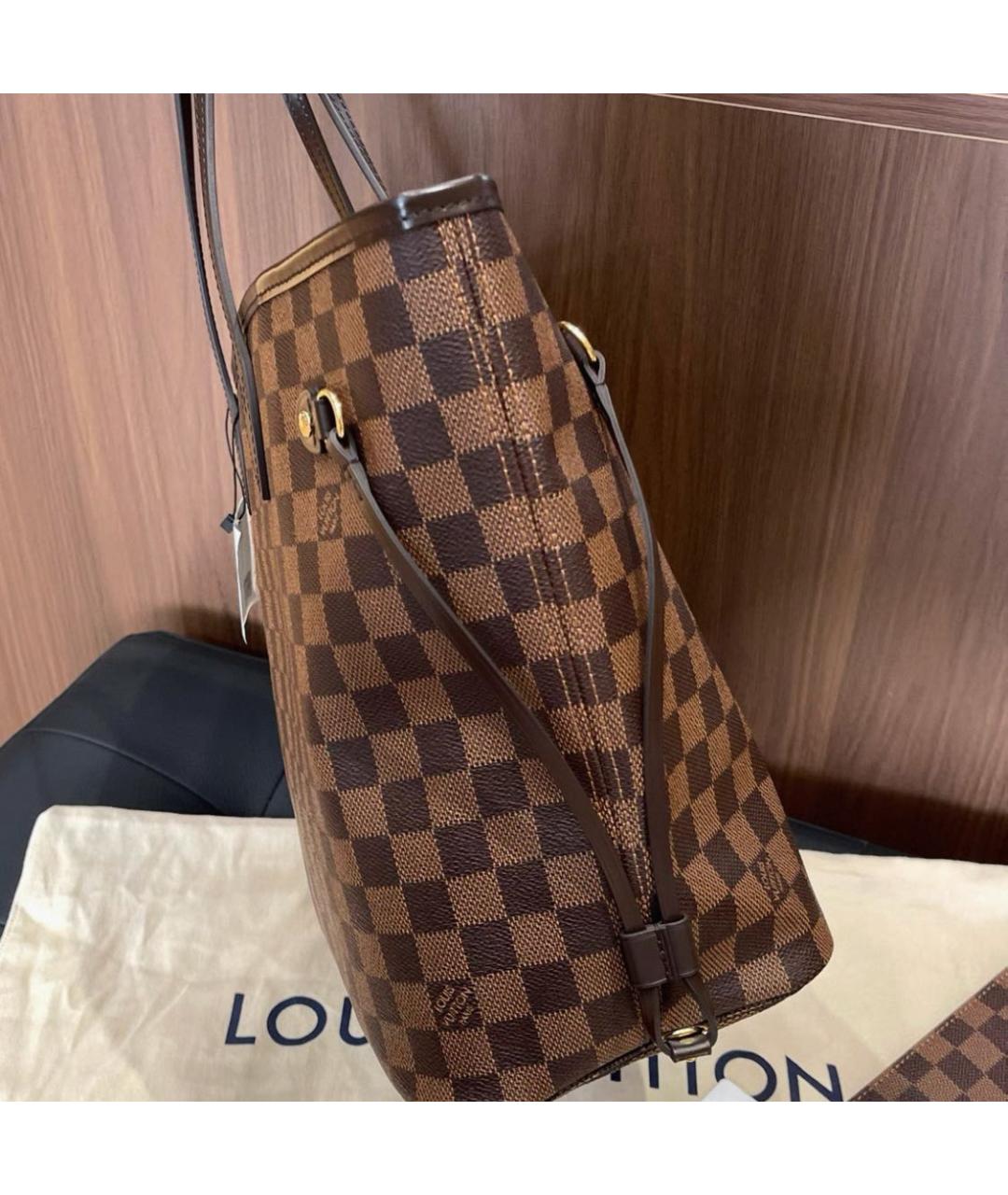 LOUIS VUITTON Коричневая сумка с короткими ручками, фото 3