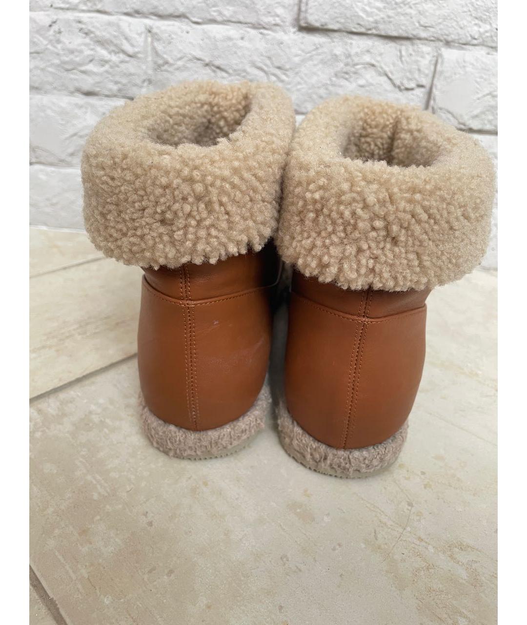 GUCCI Коричневые кожаные полусапоги, фото 4